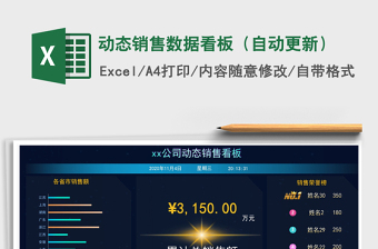 2024年动态销售数据看板（自动更新）