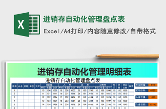2025年进销存自动化管理盘点表