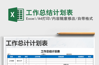 2025年工作总结计划表