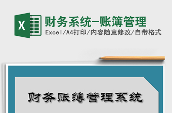 2025年财务系统-账簿管理