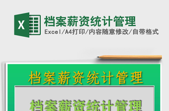 2025年档案薪资统计管理