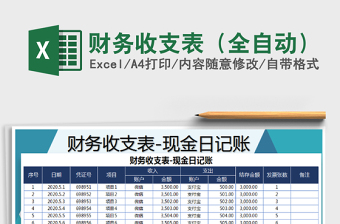 2025年财务收支表（全自动）