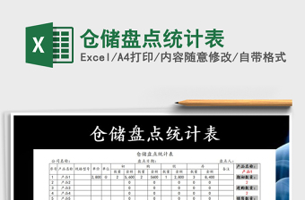 2025年仓储盘点统计表