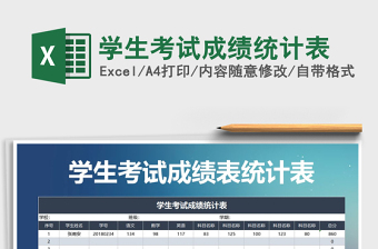 2025年学生考试成绩统计表