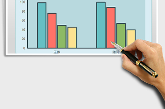 2025年扁平化多系列对比柱形图表组合