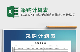 2025年采购计划表
