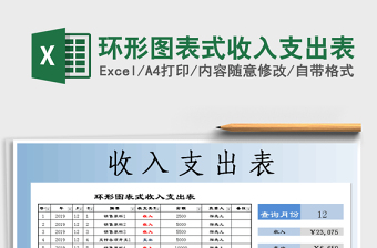 2025年环形图表式收入支出表