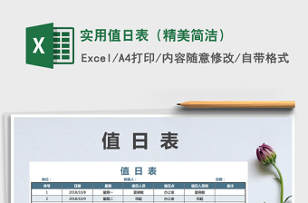 2025年实用值日表（精美简洁）