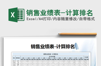 销售业绩表-计算排名