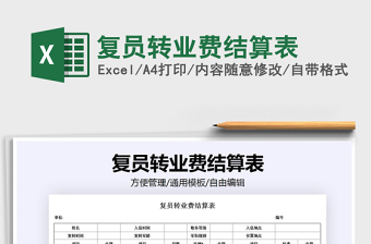 2025年复员转业费结算表