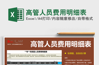 2025年高管人员费用明细表