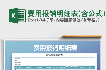 2025年费用报销明细表(含公式)