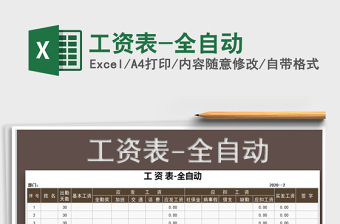 2025年工资表-全自动