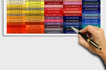 2025年国际工业标准配色表