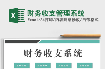 2025年财务收支管理系统