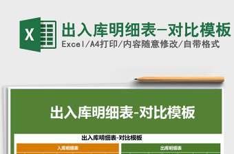 2025年出入库明细表-对比模板