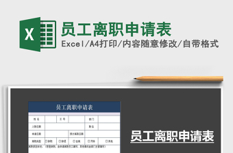 2025年员工离职申请表