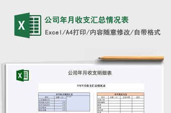 2025年公司年月收支汇总情况表