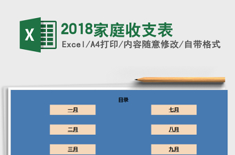 2025年2018家庭收支表