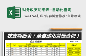 2025年财务收支明细表-自动化查询