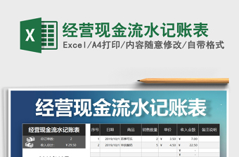 2025年经营现金流水记账表