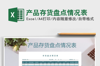 2025年产品存货盘点情况表