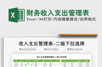 2025年财务收入支出管理表
