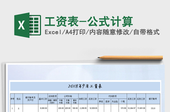 2025年工资表-公式计算