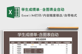 2025年学生成绩单-含图表全自动