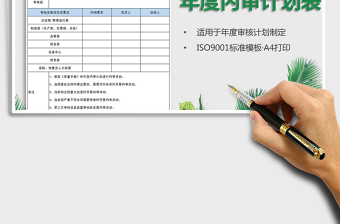 2025年年度内审计划表（工作计划）