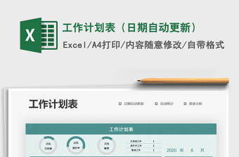 工作计划表（日期自动更新）