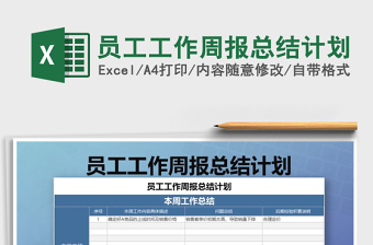 2025年员工工作周报总结计划
