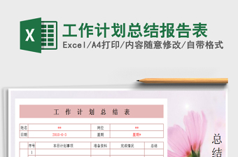 2025年工作计划总结报告表