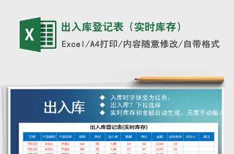 2025年出入库登记表（实时库存）