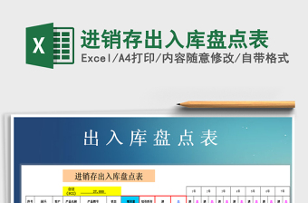 2025年进销存出入库盘点表