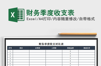 2025年财务季度收支表