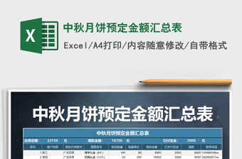 2025年中秋月饼预定金额汇总表