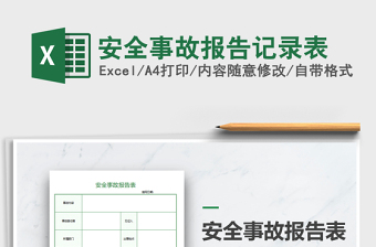 2025年安全事故报告记录表