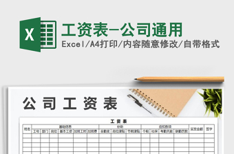 2025年工资表-公司通用