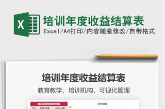 2025年培训年度收益结算表