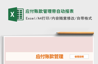 2025年应付账款管理带自动报表