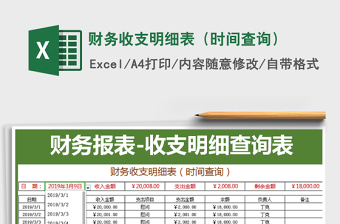 2025年财务收支明细表（时间查询）