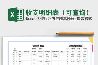 2025年收支明细表（可查询）