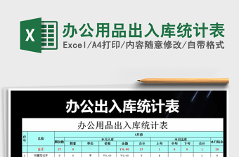 2025年办公用品出入库统计表