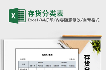 2025年存货分类表