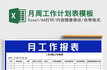 2025年月周工作计划表模板