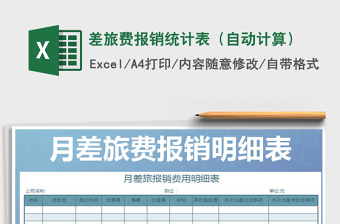 2025年差旅费报销统计表（自动计算）