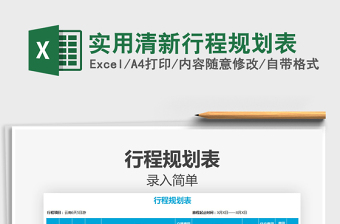 2025年实用清新行程规划表