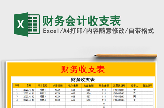 2025年财务会计收支表