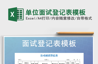 2025年单位面试登记表模板